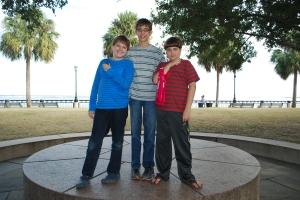 Joseph, John, and Jordan in Charleston, SC